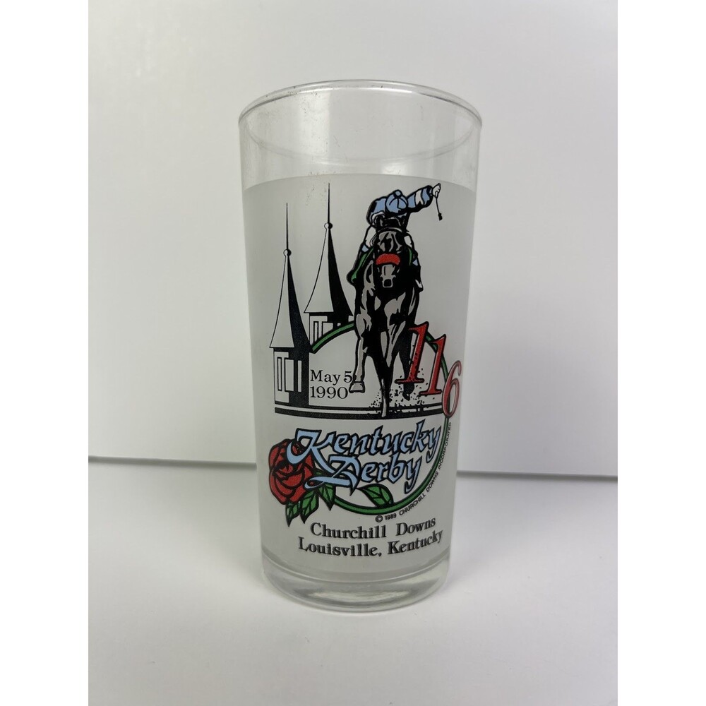 Vintage 1990 116th Kentucky Derby Mint Julep Glass Churchill Downs Louisville KY